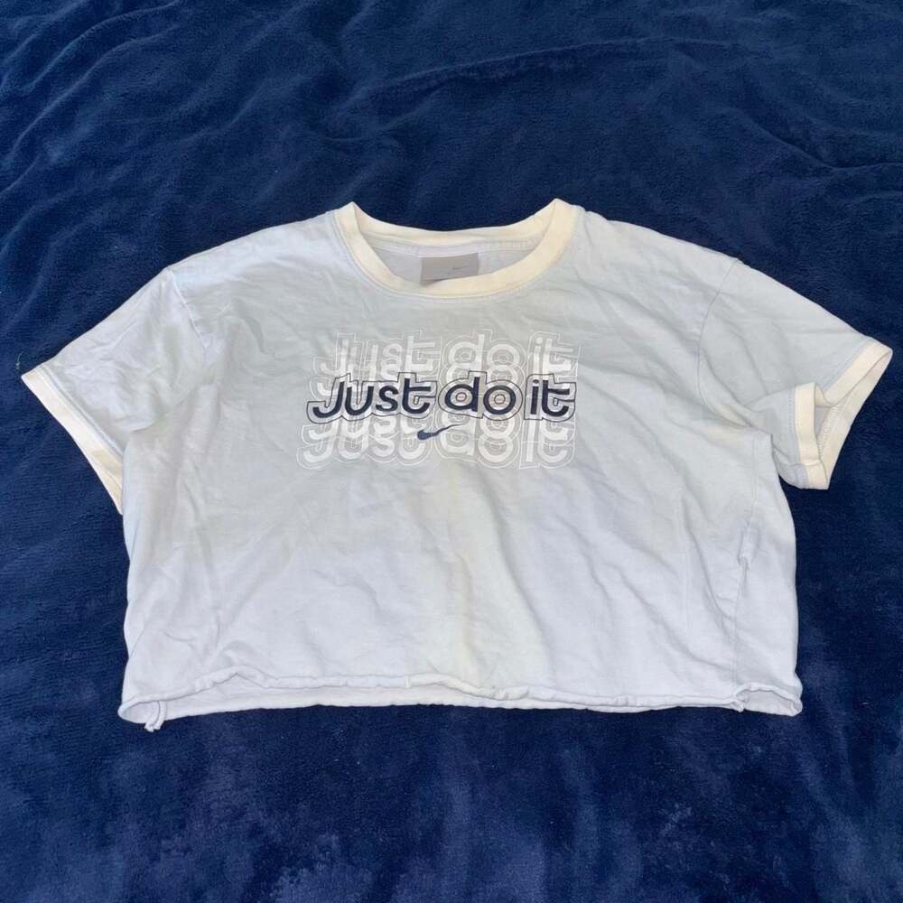 Nike Just Do It Cropped Ringer T-Shirt